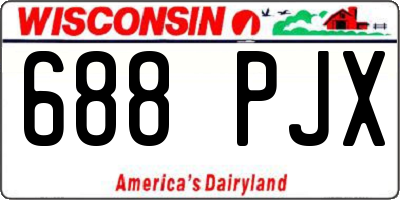 WI license plate 688PJX