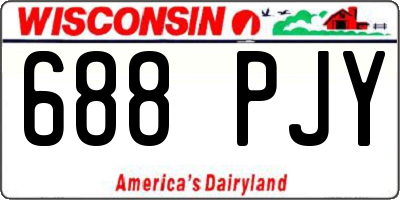 WI license plate 688PJY