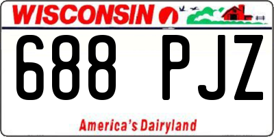 WI license plate 688PJZ