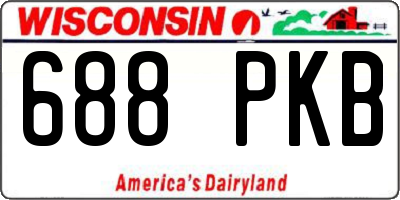 WI license plate 688PKB