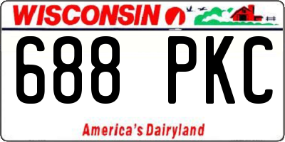 WI license plate 688PKC