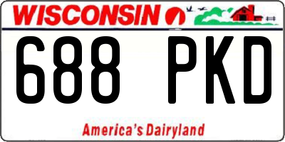 WI license plate 688PKD