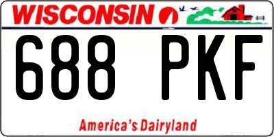 WI license plate 688PKF