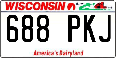 WI license plate 688PKJ