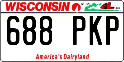 WI license plate 688PKP