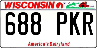 WI license plate 688PKR