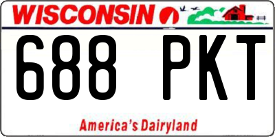 WI license plate 688PKT