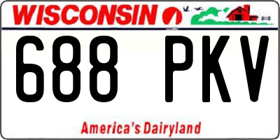 WI license plate 688PKV