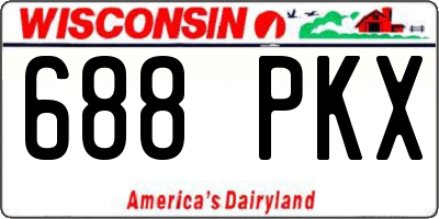 WI license plate 688PKX