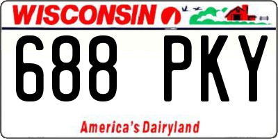 WI license plate 688PKY