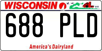 WI license plate 688PLD