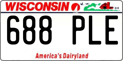 WI license plate 688PLE