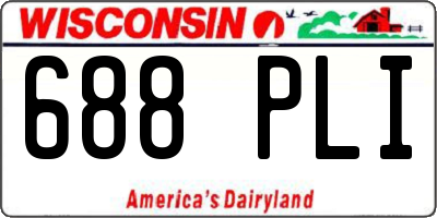 WI license plate 688PLI
