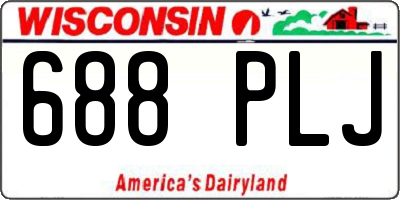 WI license plate 688PLJ