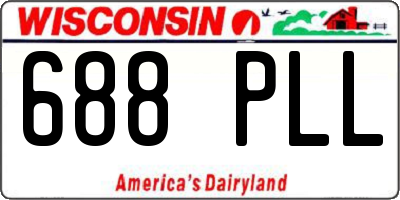 WI license plate 688PLL