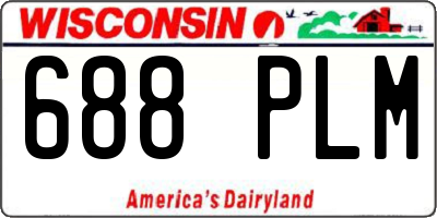 WI license plate 688PLM