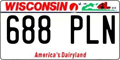 WI license plate 688PLN