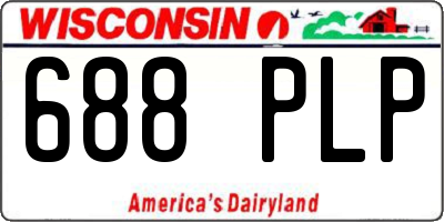 WI license plate 688PLP
