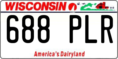 WI license plate 688PLR