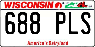 WI license plate 688PLS