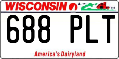 WI license plate 688PLT