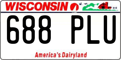 WI license plate 688PLU