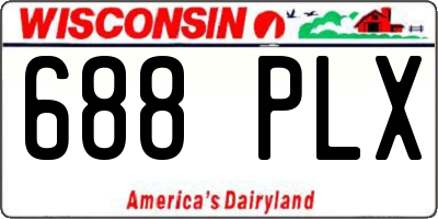 WI license plate 688PLX
