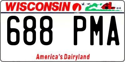 WI license plate 688PMA