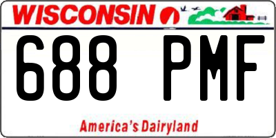 WI license plate 688PMF