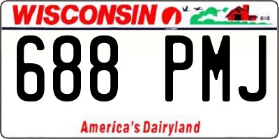 WI license plate 688PMJ