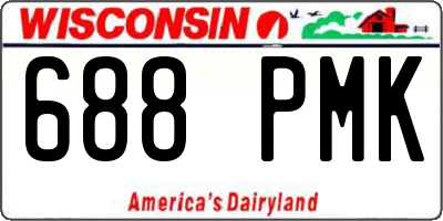 WI license plate 688PMK