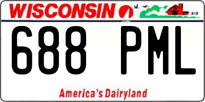 WI license plate 688PML
