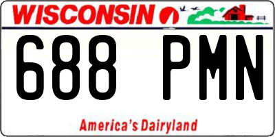 WI license plate 688PMN