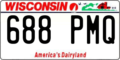 WI license plate 688PMQ