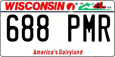 WI license plate 688PMR