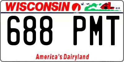 WI license plate 688PMT