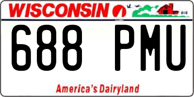 WI license plate 688PMU