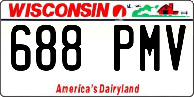 WI license plate 688PMV