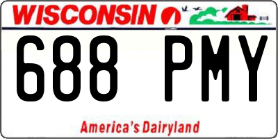 WI license plate 688PMY