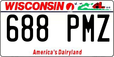 WI license plate 688PMZ