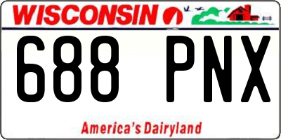 WI license plate 688PNX