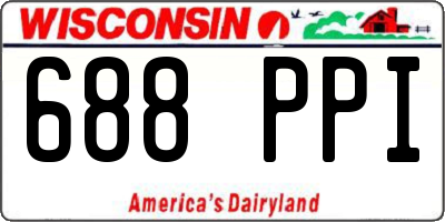 WI license plate 688PPI