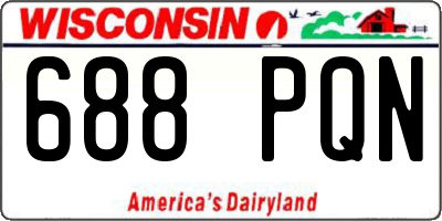 WI license plate 688PQN