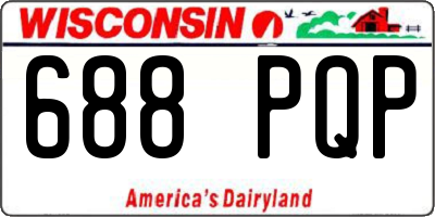 WI license plate 688PQP