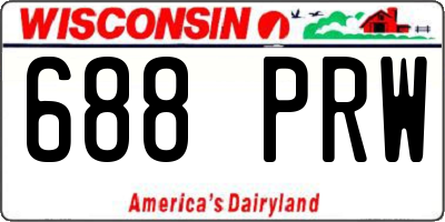 WI license plate 688PRW