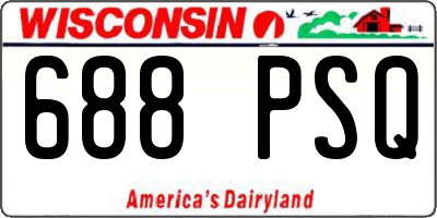 WI license plate 688PSQ