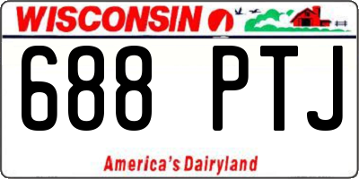 WI license plate 688PTJ