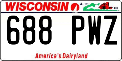 WI license plate 688PWZ