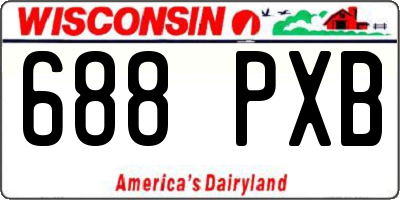 WI license plate 688PXB