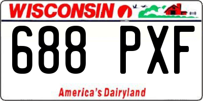 WI license plate 688PXF